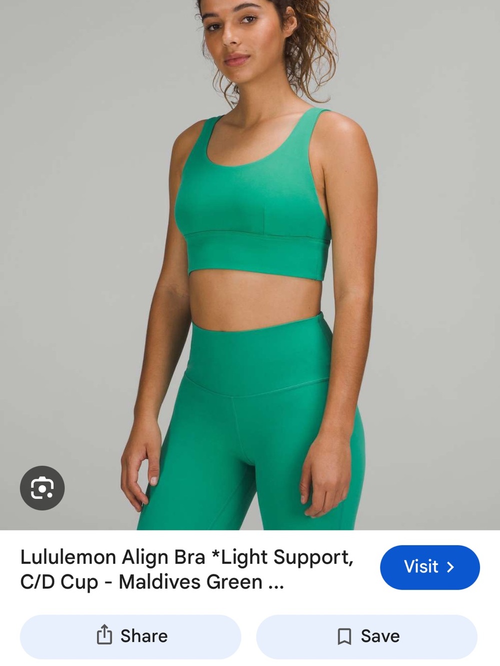 lululemon athletica Align Light Support Bra in Maldives Green